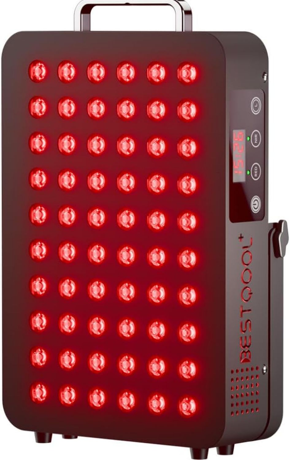 Appareil de luminothérapie rouge: affichage LED, 660 nm, 850 nm, 105 W, 60 LED, BestQool