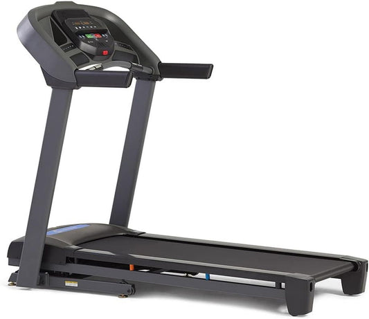 Horizon Fitness T101 Tapis de course – fonctionnement silencieux, inclinaison réglable, pliable, connexion Bluetooth, 140 x 51 cm, 18 km/h, 2.5 HP