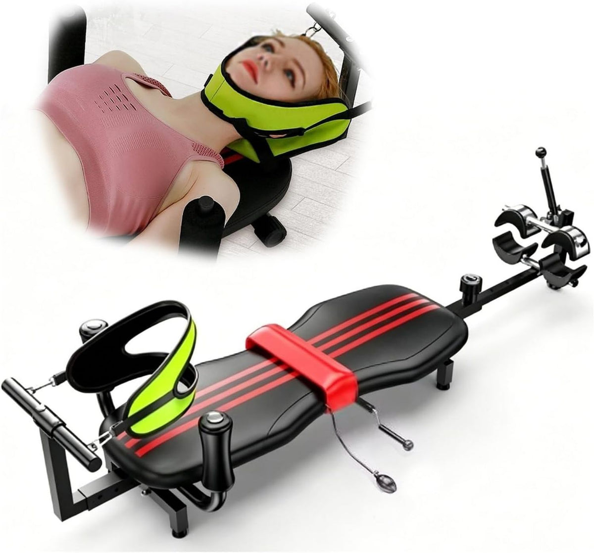 Générique Banc pour Étirement Et Traction Cervicale - réglable, usage à domicile, 150 Kg