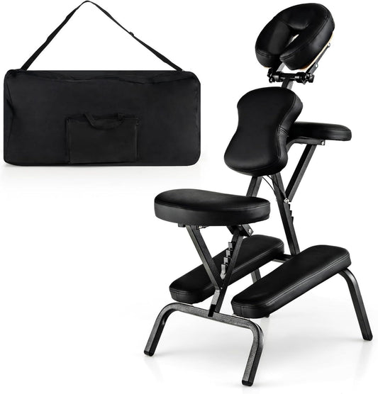 Fauteuil de massage – pliable, réglable, format portable, 55 x 48 x 120cm, HOMASIS