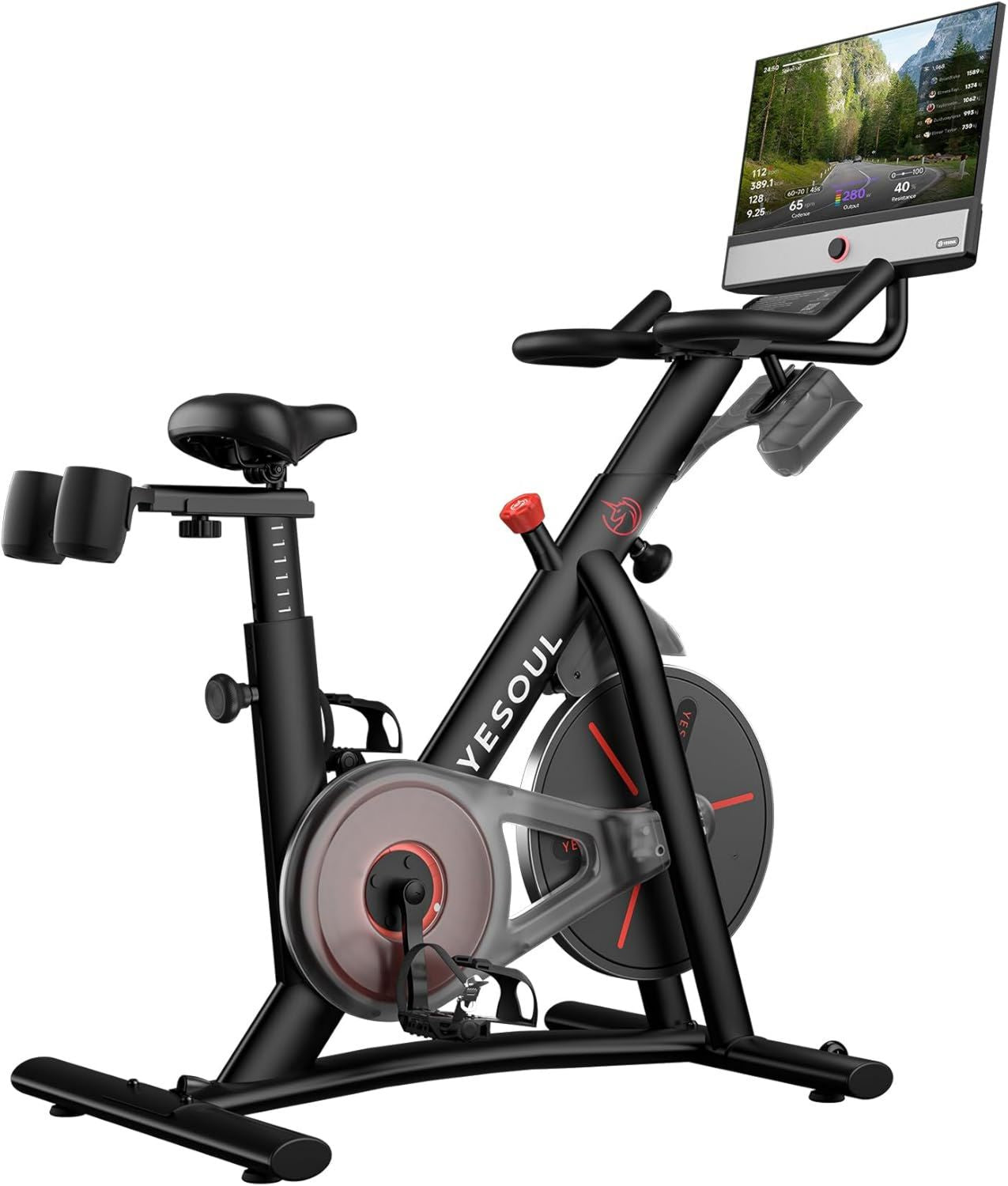 Vélo d'appartement - G1M, résistance magnétique, fonctionnement silencieux, pivotant, avec écran, 30W