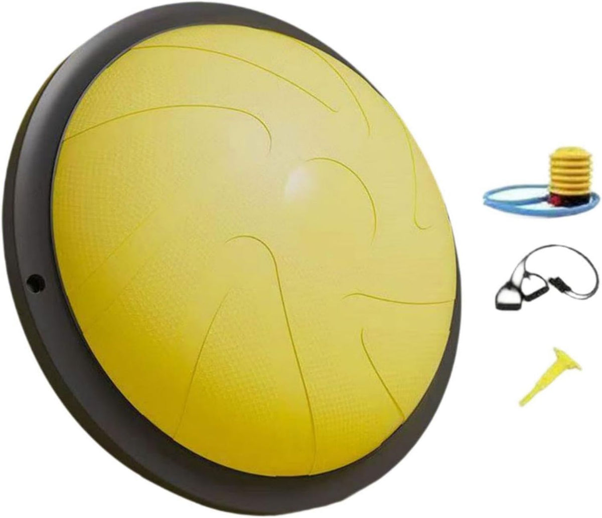 Demi-Ballon d'exercice antidérapant pour – usage à domicile, jaune, LOVIVER