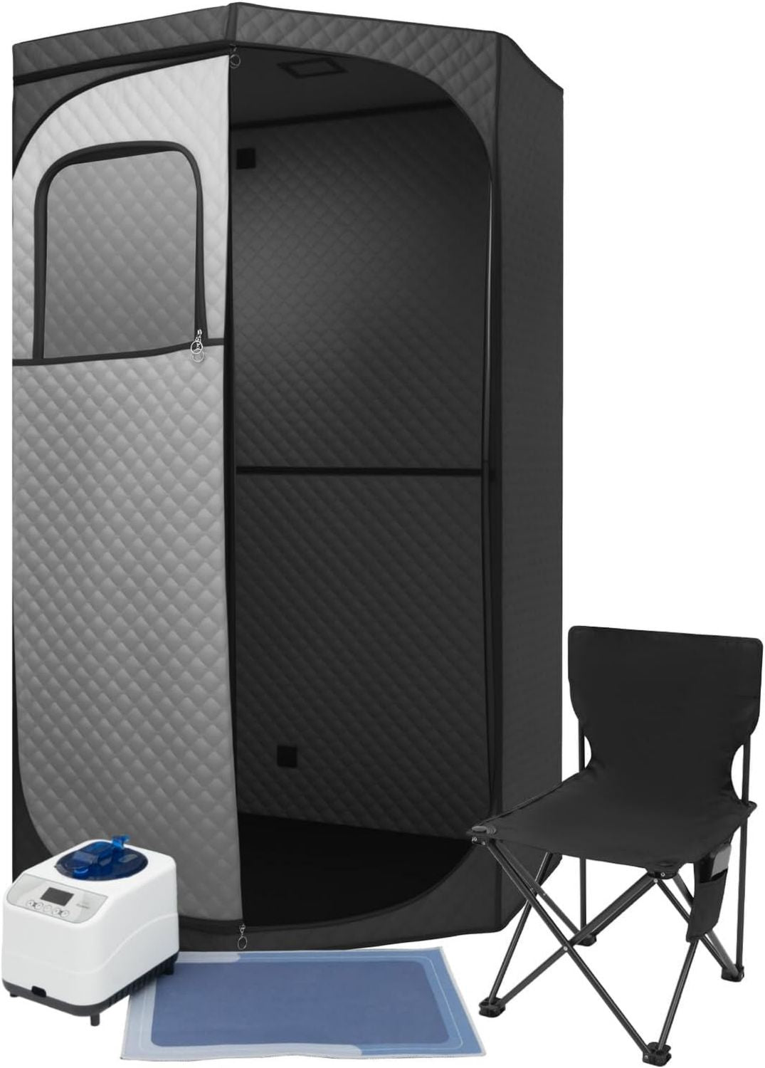 Sauna vapeur portable - pliable, avec chauffage, format portable, usage à domicile, 180 cm, 3 l, 9 niveau x