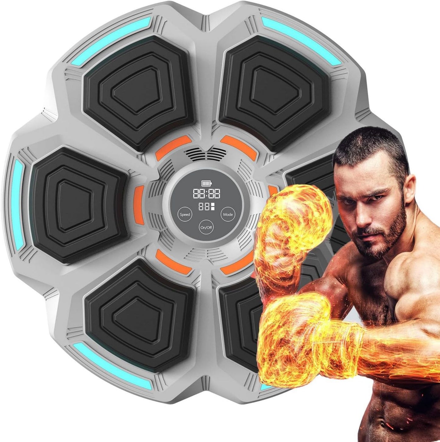 Machine de boxe musicale: gris