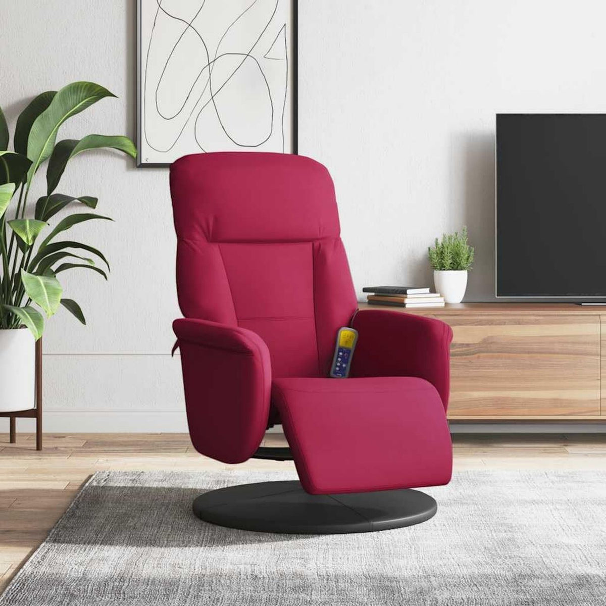 Fauteuil de massage: réglable, rouge