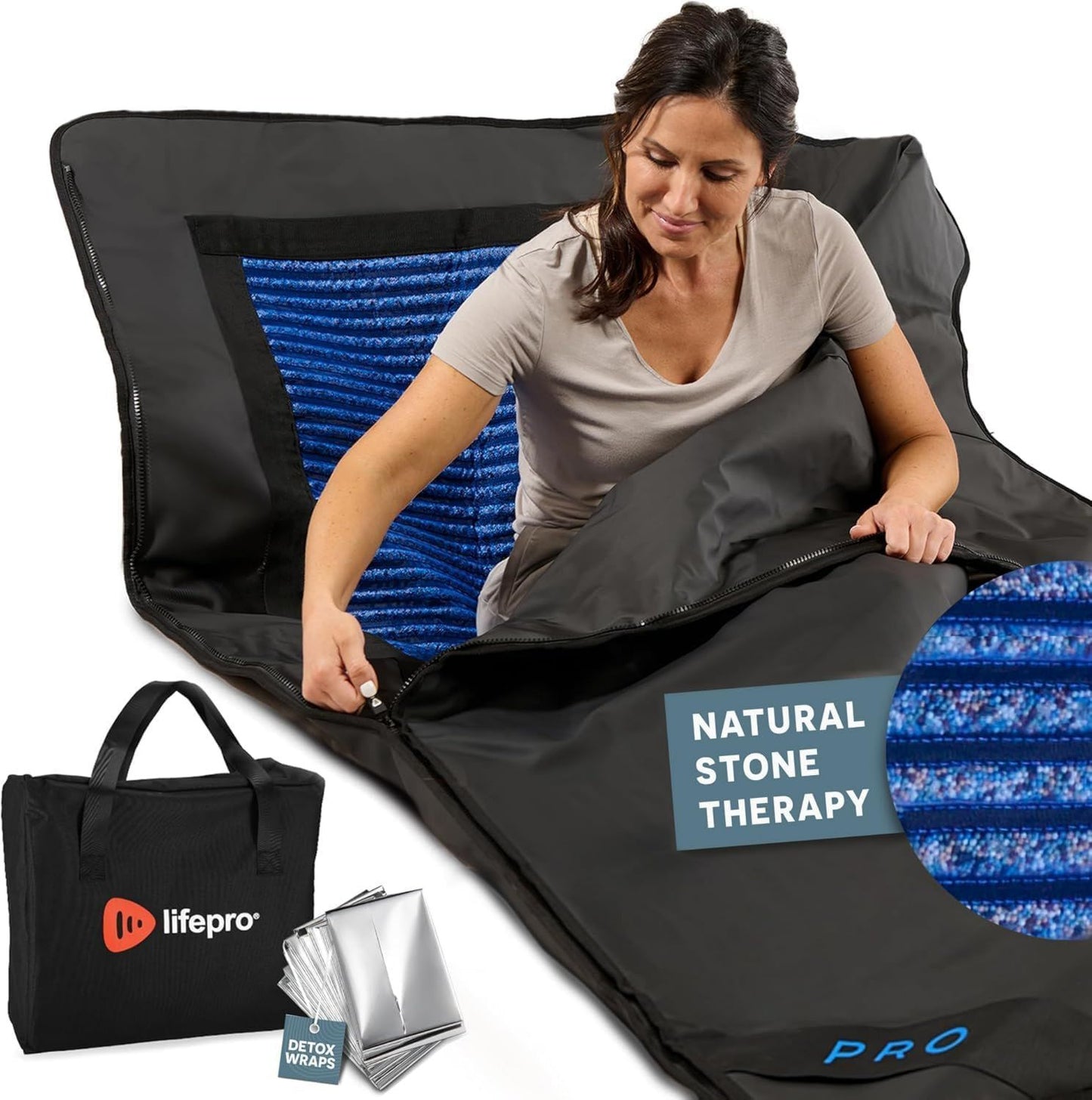 LifePro Couverture de sauna infrarouge: infrarouge lointain, format portable