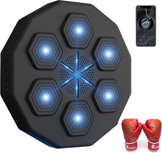 Machine de boxe musicale - montage mural, avec port USB, affichage LED, usage à domicile