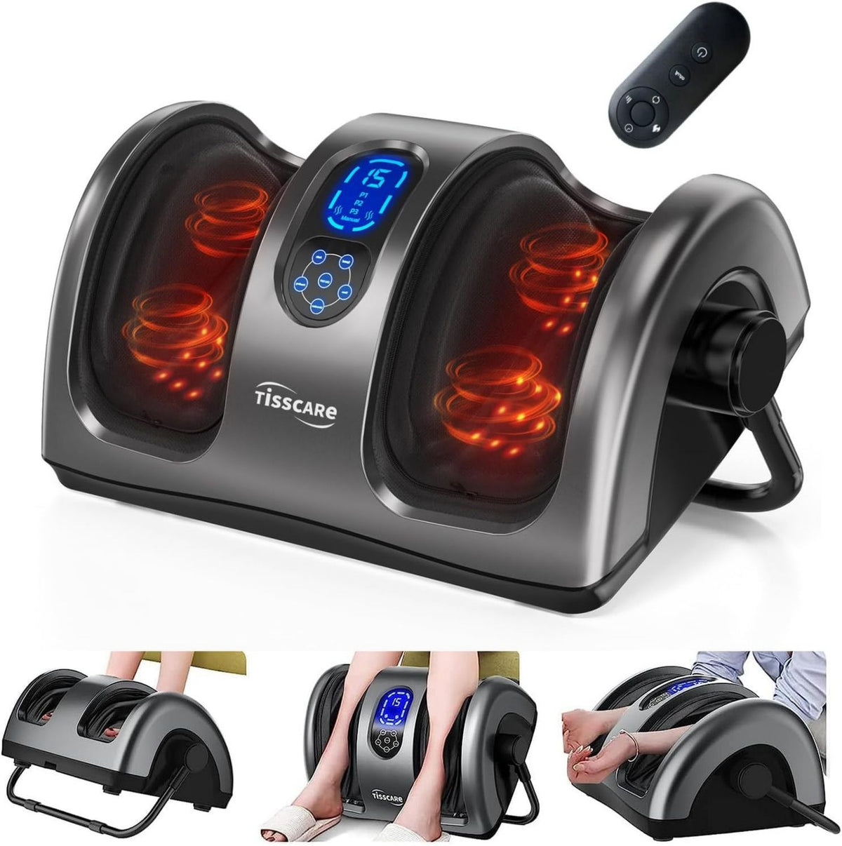 Appareil de massage - massage Shiatsu, pour pieds et jambes, pivotant, réglable, TISSCARE