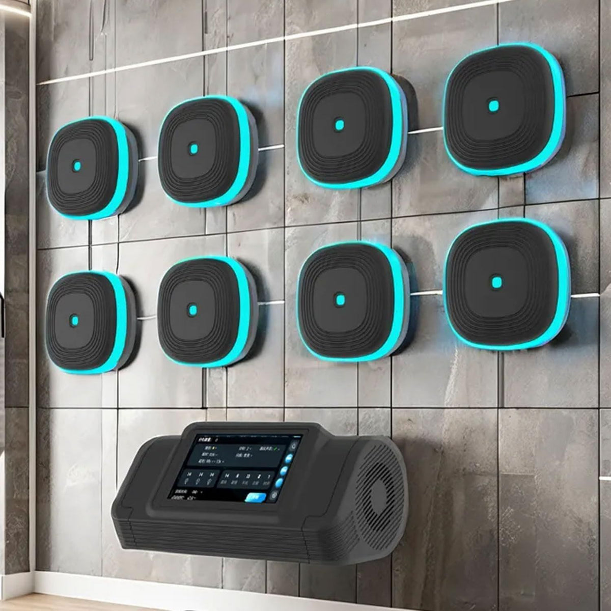Machine de boxe musicale - montage mural, structure en acier, connexion Bluetooth, usage à domicile, 10 modes