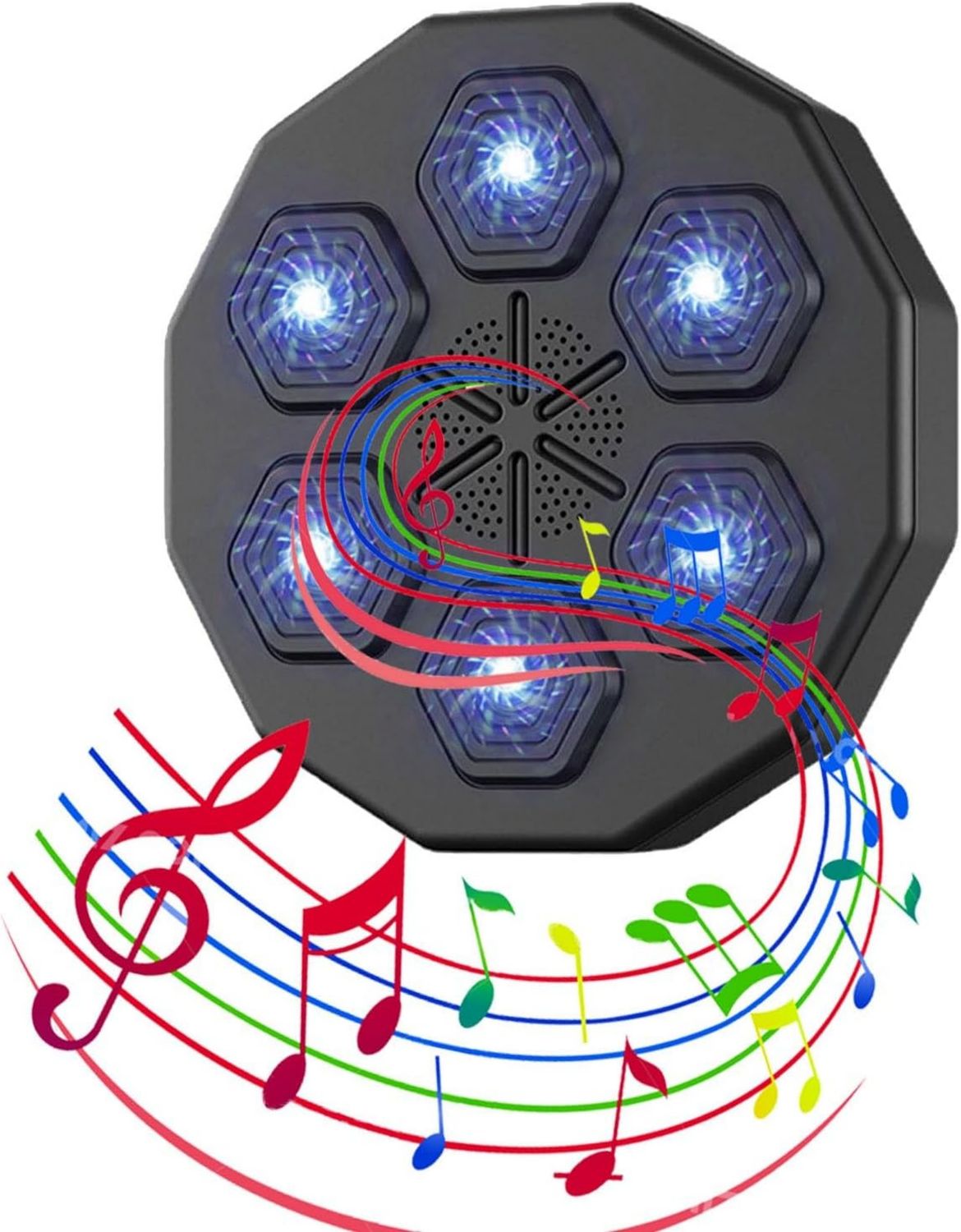 Machine de boxe musicale – montage mural, avec gants de boxe, affichage LED, rechargeable