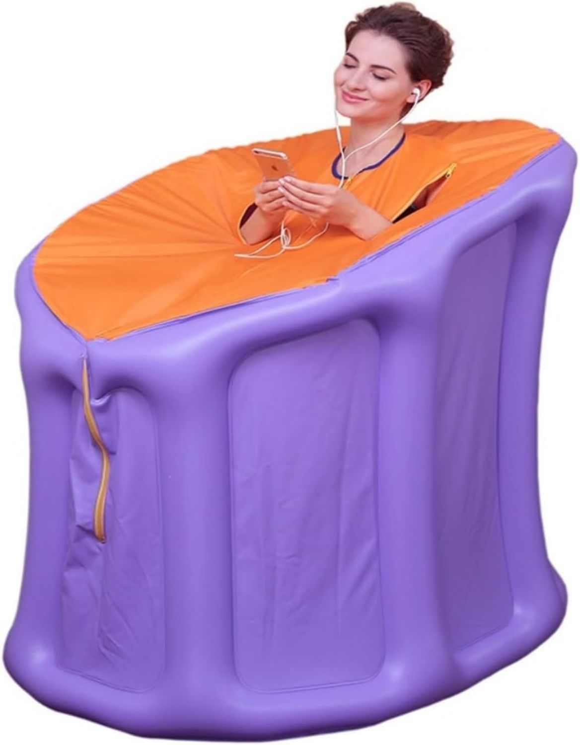 Couverture de sauna infrarouge: structure gonflable, format portable, usage à domicile