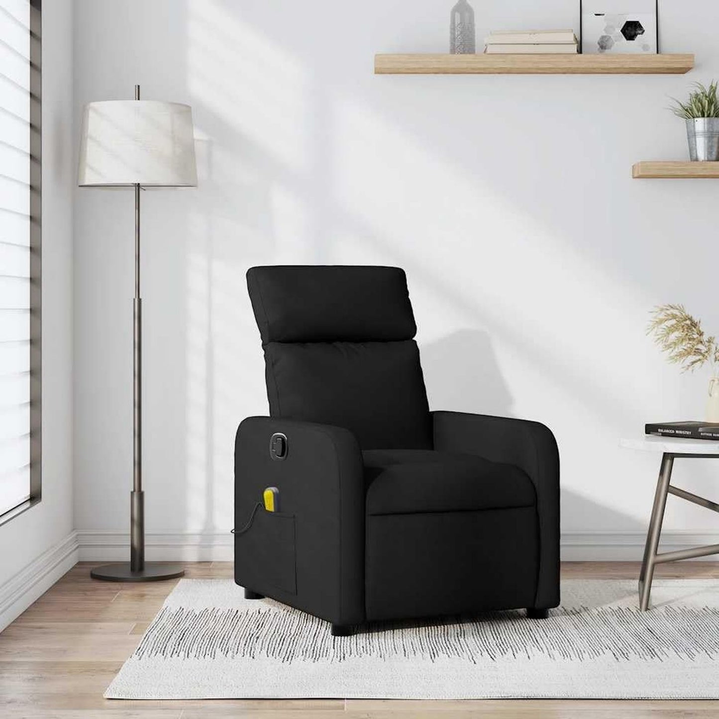 Fauteuil de massage - structure en bois, réglable, noir