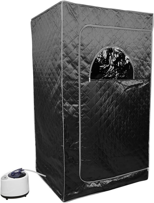 Cabine de sauna infrarouge: avec générateur de vapeur, format portable, 100x80x170cm, 1000W, 5L