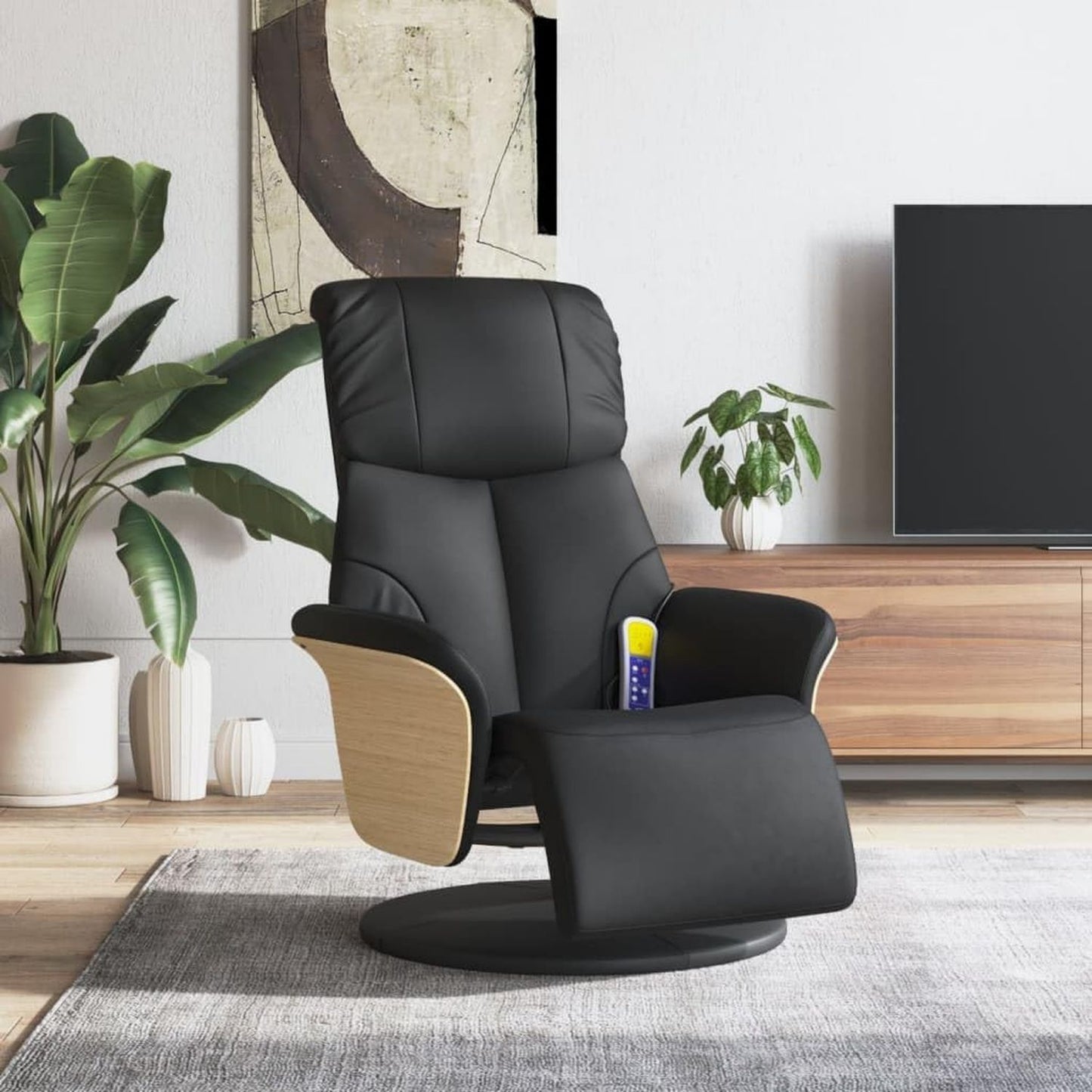 Fauteuil de massage: réglable, noir
