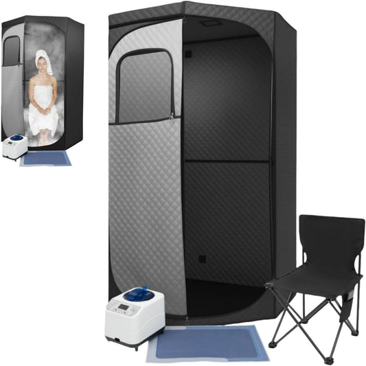 Sauna vapeur portable - pliable, réglable, avec télécommande, avec chauffage, 1350 W, 9 niveau x