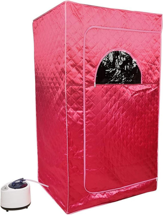 Cabine de sauna infrarouge – avec générateur de vapeur, format portable, 100x80x170cm, 1000W, 5L