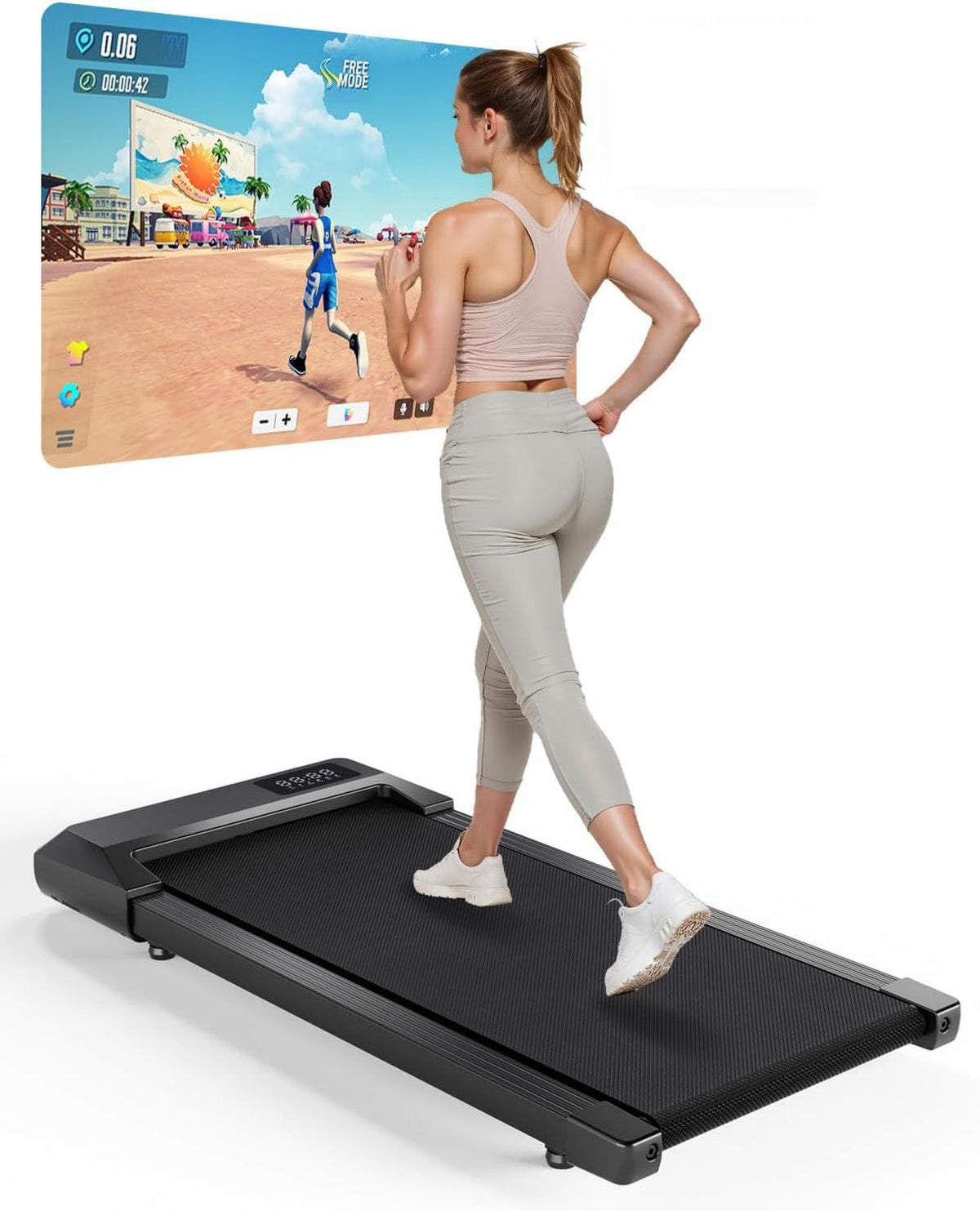 Tapis de marche – avec télécommande, 136 kg, 2.5 HP, 6km/h, Copant